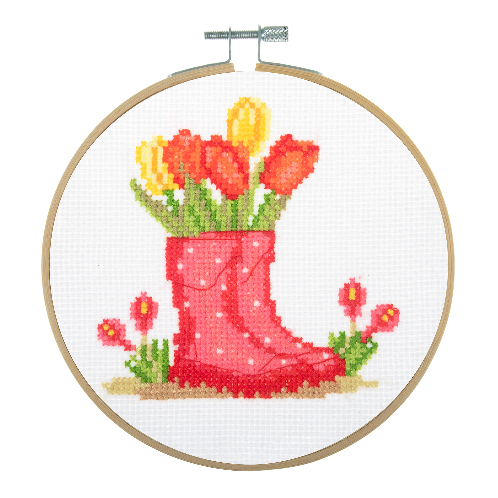 Counted Cross Stitch Kit: Mini: Floral Wellies - Image 2