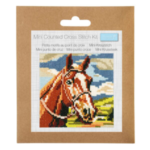 Counted Cross Stitch Kit: Mini: Brown Horse