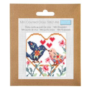 Counted Cross Stitch Kit: Mini: Love Birds
