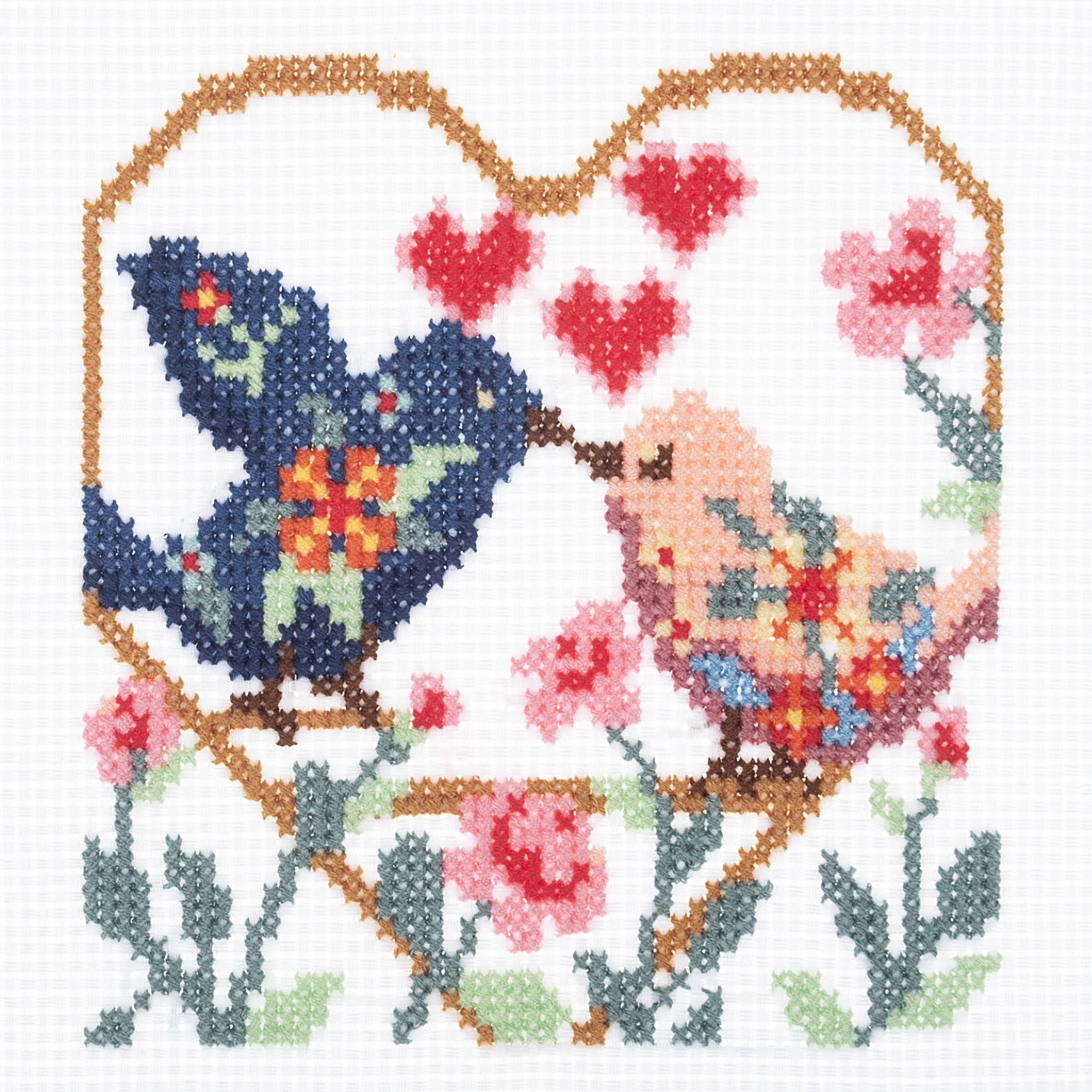 Counted Cross Stitch Kit: Mini: Love Birds - Image 2
