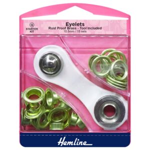 Eyelets Starter Kit: 10.5mm: Gold: (F): 15 Pieces