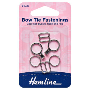 Bow Tie Set: Nickel: 2 Sets