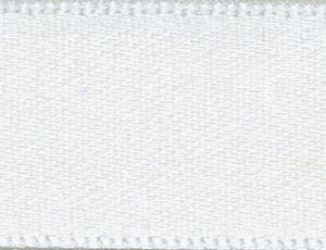 Double-Faced Satin Ribbon: White