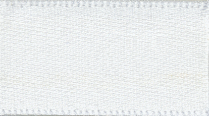 Double-Faced Satin Ribbon: White
