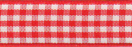 Ribbon: Gingham: Red