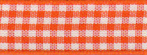 Ribbon: Gingham: Orange Delight