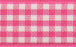 Ribbon: Gingham: Shocking Pink