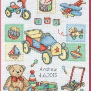 Anchor Cross Stitch Kit - Boy Birth Sampler