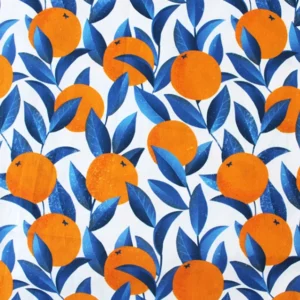 Polycotton Viney Orange