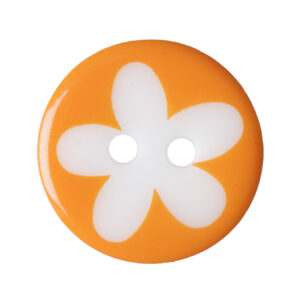 Buttons: Flower: Orange
